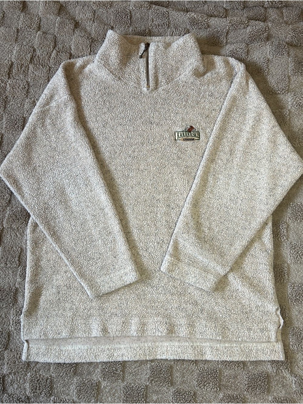 Vintage Kananaskis Canada Sherpa Fleece Quarter Zip Pullover Men’s XL